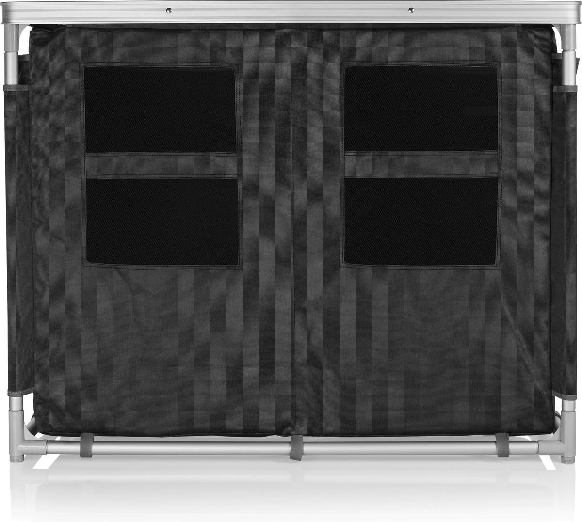 Campart Campingkeuken KI-0734 - Campingkast Groot - 4 verstelbare poten - Opvouwbaar en lichtgewicht - inclusief Opbergtas - Grijs Campart Campingkeuken KI-0734 - Campingkast Groot - 4 Verstelbare Poten - Opvouwbaar En Lichtgewicht - Inclusief Opbergtas - Grijs -Bo-Camp Verkoop