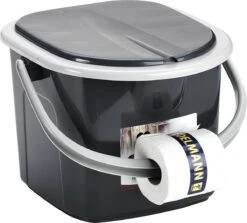 Branq Toiletemmer Draagbaar Met Deksel - 15,5L - Antraciet 5 Branq Toiletemmer Draagbaar Met Deksel - 15,5L - Antraciet -Bo-Camp Verkoop 1200x1083 1