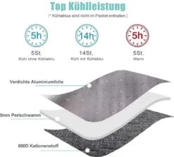 HN® Lunchtas Grijs Pijlen, Geïsoleerde Koeltas, Lekvrij, Extra Grote Opening Voor De Lunch Box, 25×16,5×26cm Design Heren En Dames -Bo-Camp Verkoop 1200x1083 5