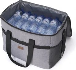 Packaway 4 Laags Geïsoleerde Koeltas - Lunchtas 40 Liter - Grijs -Bo-Camp Verkoop 1200x1099 3