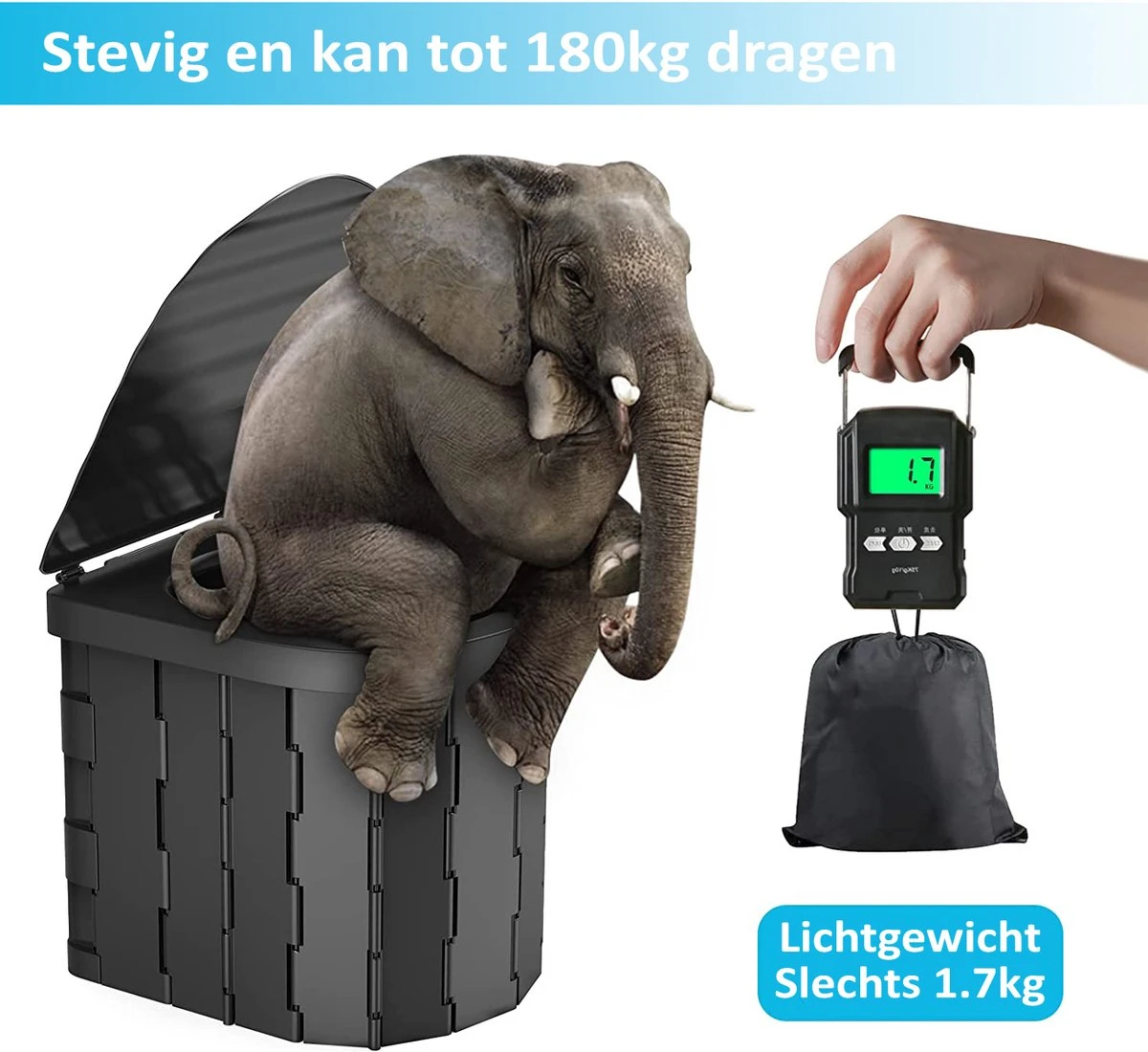 Camping Toilet met draagtas en 10 vuilzakken - Toiletemmer draagbaar met deksel Merkloos Camping Toilet Met Draagtas En 10 Vuilzakken - Toiletemmer Draagbaar Met Deksel -Bo-Camp Verkoop 1200x1100 2