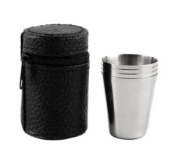 6x Rvs Shot Bekertjes - Borrelglaasjes - Thee/ Koffie Beker - Shotjes Met Leren Case - Bekers 30 ML -Bo-Camp Verkoop 1200x1111 26