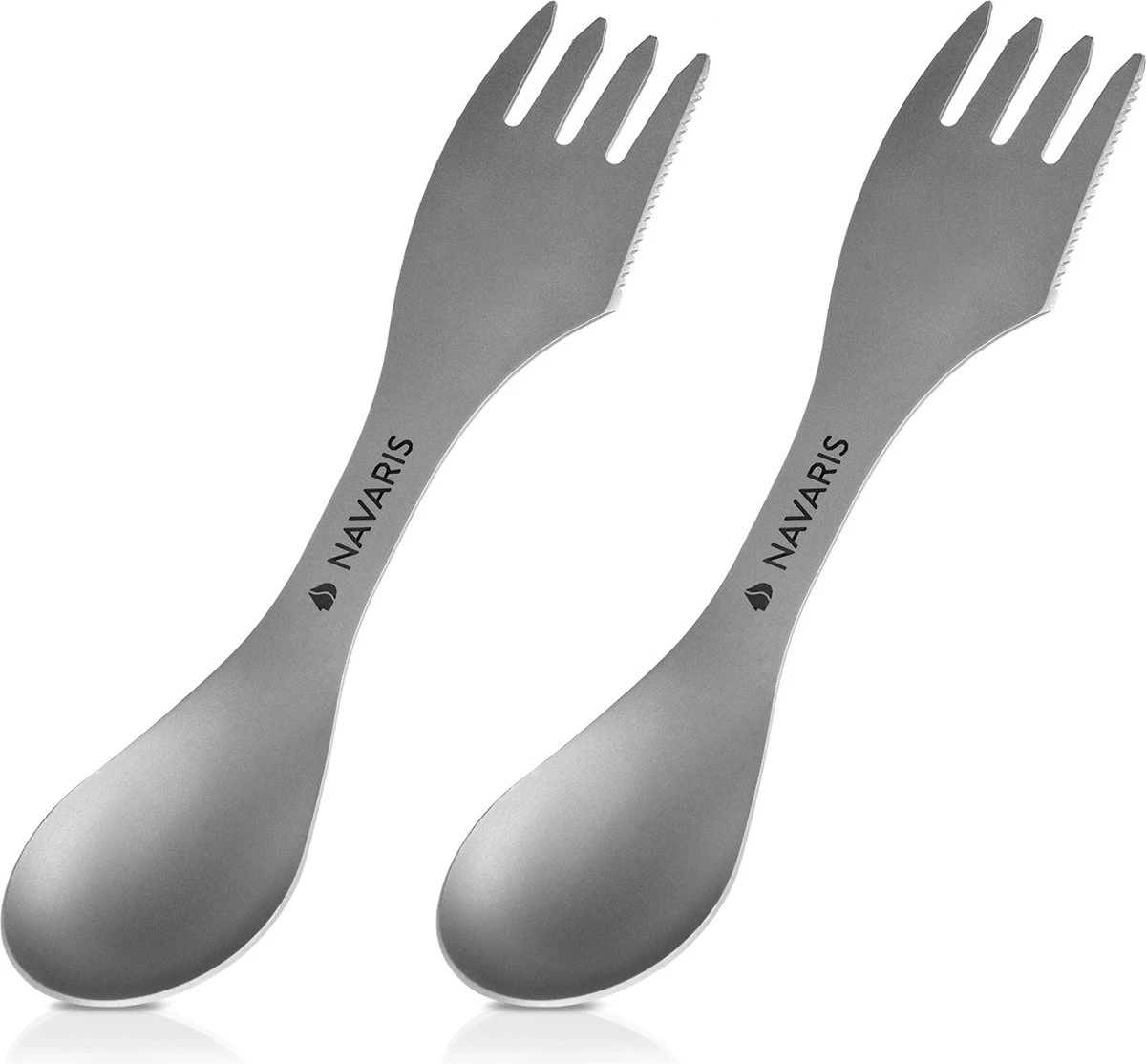 Navaris 2x spork titanium campingbestek - Vork, mes en lepel in één - Bestek voor onderweg en op reis - Lichtgewicht - Inclusief bewaarzakje Navaris 2x Spork Titanium Campingbestek - Vork, Mes En Lepel In één - Bestek Voor Onderweg En Op Reis - Lichtgewicht - Inclusief Bewaarzakje -Bo-Camp Verkoop 1200x1114 1