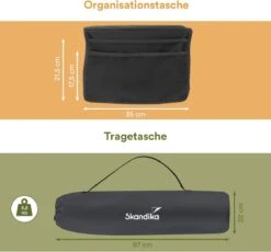 Skandika Relax Comfort Campingstoel - Campingstoel Opvouwbaar - Comfortabele Klapstoel Met Drinkhouder En Koelvak, Tot Max. 160 Kg, Opvouwbaar, Lichtgewicht | Vouwstoel Voor Kamperen, Camping, Festival, Vissen – Grijs -Bo-Camp Verkoop 1200x1118