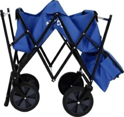 AREBOS Handwagen Vouwbare Dak Handwagen Vouwbare Trolley Uitrustingswagen Blauw -Bo-Camp Verkoop 1200x1134 10
