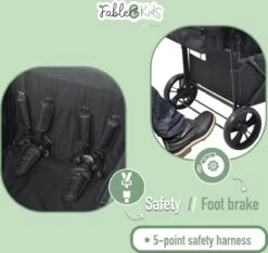 FableKids LEO X4Lite Opvouwbare Handkar Met Dak Onyx Zwart 8 FableKids LEO X4Lite Opvouwbare Handkar Met Dak Onyx Zwart -Bo-Camp Verkoop 1200x1134 9