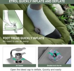 ETROL Camping Slaapmat-2-in-1 Zelfopblazende Kampeermat Met Kussen (78"x 28"), Lichtgewicht, Dik 4"compact Kussen, Geschikt Voor Zelfrijdende Reizen, Lekvrije, Waterdichte Tent -Bo-Camp Verkoop 1200x1135 3