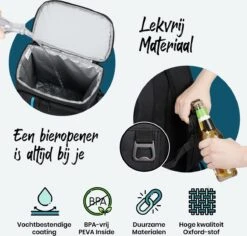 Sunflake Koelrugzak Groot - Lunchtas - Koeltas Backpack Voor Dames & Heren - Zwart -Bo-Camp Verkoop 1200x1145 4