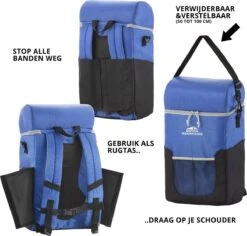 Dutch Mountains Koeltas Rugzak | Cooler Backpack 20 Liter | Picknicktas | Lunchtas | Koelrugzak | Strandtas | Blauw -Bo-Camp Verkoop 1200x1145 7