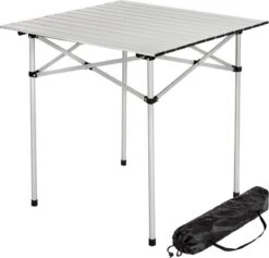 Tectake - Campingtafel - 70 X 70 Cm - Grijs