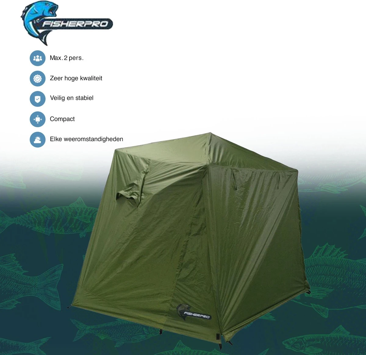 FisherPro karpertent met stormcover – vistent – tent - bescherming tegen zon en wind – 100% waterdichte stormhoes – met handige meeneemtas – ook geschikt als strandtent of festivaltent – extra veiligheid en warmte door stormcover FisherPro Karpertent Met Stormcover – Vistent – Tent - Bescherming Tegen Zon En Wind – 100% Waterdichte Stormhoes – Met Handige Meeneemtas – Ook Geschikt Als Strandtent Of Festivaltent – Extra Veiligheid En Warmte Door Stormcover -Bo-Camp Verkoop 1200x1164 6
