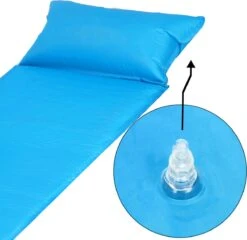 Springos Slaapmat | Zelfopblazend | 186 Cm | Inclusief Hoes & Hoofdkussen | Lichtblauw -Bo-Camp Verkoop 1200x1166 11