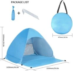 IGOODS Pop-up Tent - 2/3-Persoons - Blauw 4 IGOODS Pop-up Tent - 2/3-Persoons - Blauw -Bo-Camp Verkoop 1200x1168 6