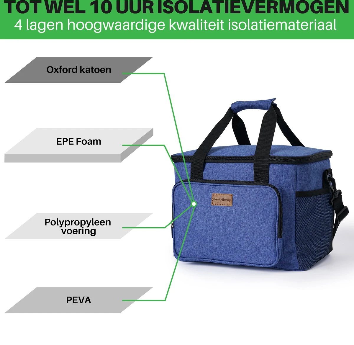 Packaway 4 Laags Geïsoleerde Koeltas - Lunchtas 15 liter - Blauw Packaway 4 Laags Geïsoleerde Koeltas - Lunchtas 15 Liter - Blauw -Bo-Camp Verkoop 1200x1169 8