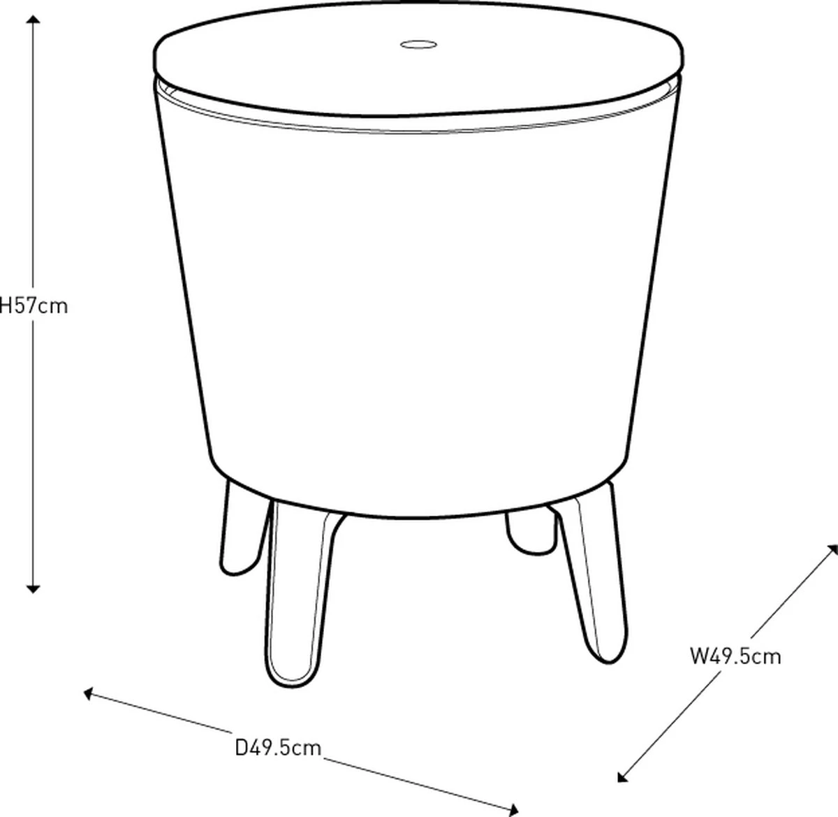 Keter Cool Bar - 3-in-1 - 49.5x49.5x84.5 cm - Blauw Keter Cool Bar - 3-in-1 - 49.5x49.5x84.5 Cm - Blauw -Bo-Camp Verkoop 1200x1169 9