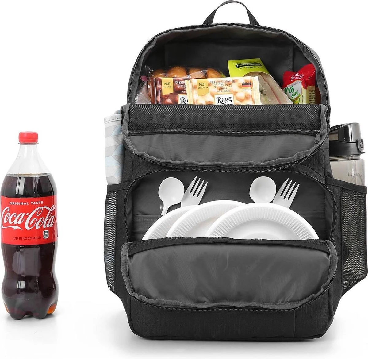 Koeltas Rugzak (28L) - Geschikt voor 16 Blikjes - Lunchtas voor Dames en Heren - Zwart Koeltas Rugzak (28L) - Geschikt Voor 16 Blikjes - Lunchtas Voor Dames En Heren - Zwart -Bo-Camp Verkoop 1200x1170 9