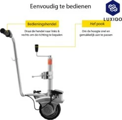 Luxiqo® Elektrisch Neuswiel – Gemotoriseerd Neuswiel – Caravan Mover – Neuswiel Mover – Caravan Neuswiel – Trailer Verplaatser – Elektrische Aanhanger – 350 W – Tot 2270 KG -Bo-Camp Verkoop 1200x1175 1