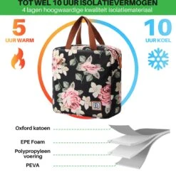 Brisby 4 Laags Geïsoleerde Koeltas - Lunchtas 7 Liter - Bloemetjes 5 Brisby 4 Laags Geïsoleerde Koeltas - Lunchtas 7 Liter - Bloemetjes -Bo-Camp Verkoop 1200x1178 24