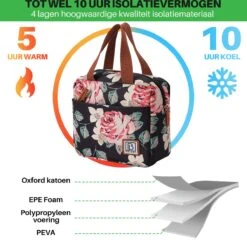 Brisby 4 Laags Geïsoleerde Koeltas - Lunchtas 4 Liter - Bloemetjes 7 Brisby 4 Laags Geïsoleerde Koeltas - Lunchtas 4 Liter - Bloemetjes -Bo-Camp Verkoop 1200x1178 26