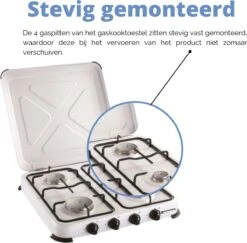 Kemper Gas Kooktoestel - Campingkooktoestel - Set Met 4 Branders - Gas - 4650W 3 Kemper Gas Kooktoestel - Campingkooktoestel - Set Met 4 Branders - Gas - 4650W -Bo-Camp Verkoop 1200x1180 3
