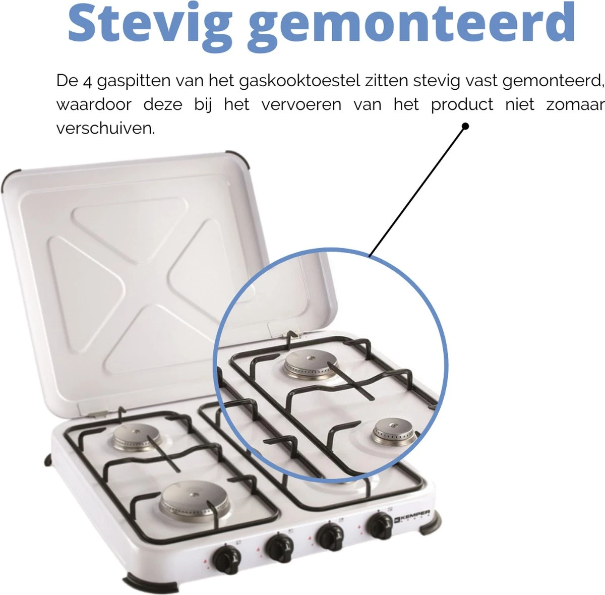 Kemper gas kooktoestel - Campingkooktoestel - set met 4 branders - gas - 4650W Kemper Gas Kooktoestel - Campingkooktoestel - Set Met 4 Branders - Gas - 4650W -Bo-Camp Verkoop 1200x1180 3