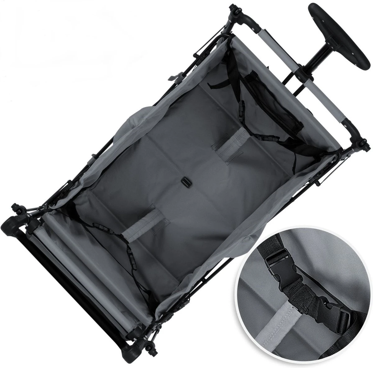 Rijoka Luxe Opvouwbare Bolderkar/Bolderwagen | Met Dakje en Draagtas | Grijs Rijoka Luxe Opvouwbare Bolderkar/Bolderwagen | Met Dakje En Draagtas | Grijs -Bo-Camp Verkoop 1200x1182 26