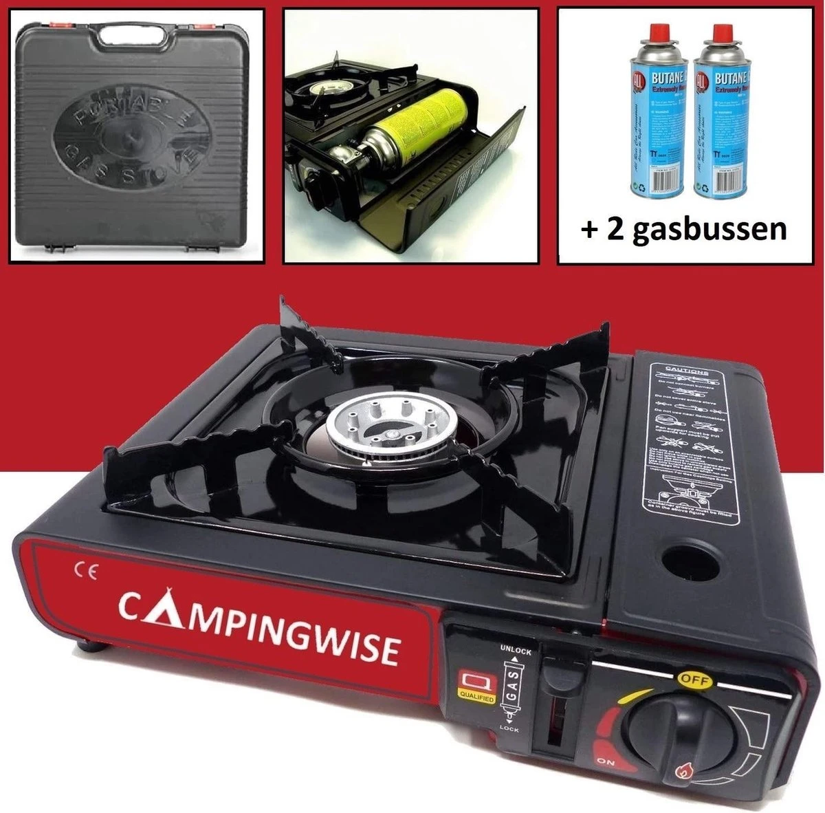 camping kooktoestel op gas - 1-pits - inclusief opbergkoffer Camping Kooktoestel Op Gas - 1-pits - Inclusief Opbergkoffer -Bo-Camp Verkoop 1200x1182 5