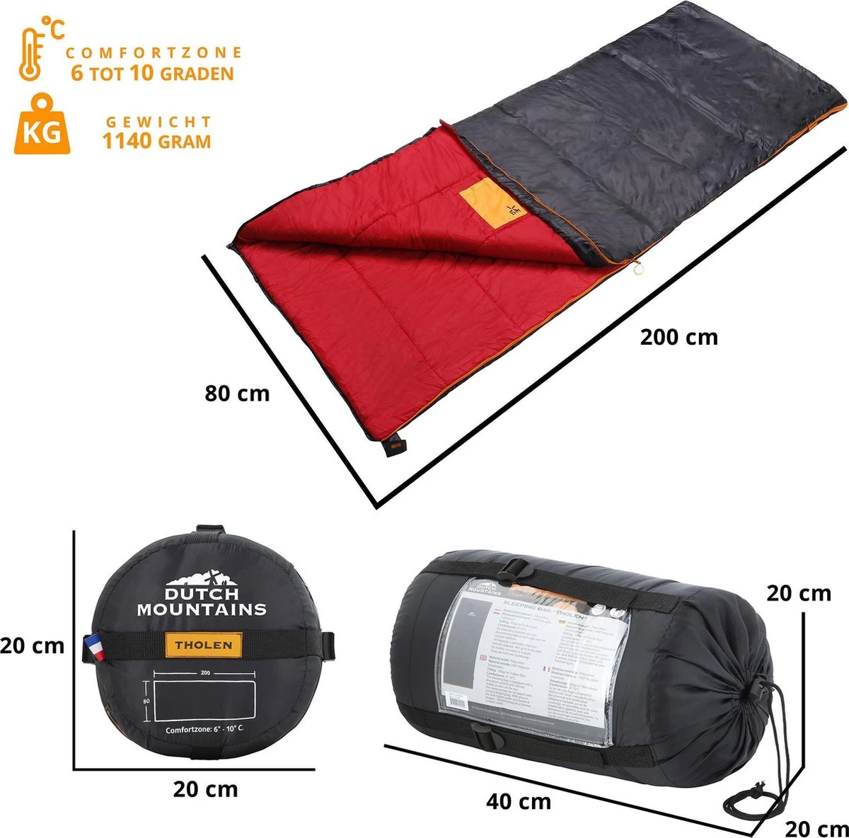 Dutch Mountains Slaapzak Tholen - 200 x 80cm - Aanritsbaar - Slechts 1140 gram – Polyester - Tochtstrip en compressiehoes Dutch Mountains Slaapzak Tholen - 200 X 80cm - Aanritsbaar - Slechts 1140 Gram – Polyester - Tochtstrip En Compressiehoes -Bo-Camp Verkoop 1200x1184 5