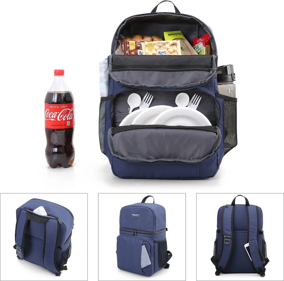 Koeltas Rugzak (28L) - 16 Blikjes - Lunchtas voor Dames en Heren - Picknicktas - Blauw Koeltas Rugzak (28L) - 16 Blikjes - Lunchtas Voor Dames En Heren - Picknicktas - Blauw -Bo-Camp Verkoop 1200x1185 10