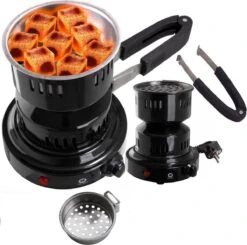 SMH LINE® Kolenbrander - Elektrische Kolenbrander - 600W - Incl. Tang