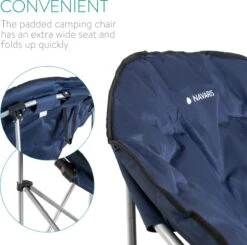 Navaris Klapstoel Met Draagtas - Campingstoel - Draagbare Stoel Voor Kamperen, Festivals En Vissen - Strandstoel - Inklapbaar - Donkerblauw 2 Navaris Klapstoel Met Draagtas - Campingstoel - Draagbare Stoel Voor Kamperen, Festivals En Vissen - Strandstoel - Inklapbaar - Donkerblauw -Bo-Camp Verkoop 1200x1188