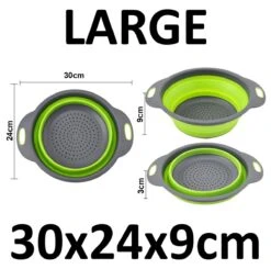 Merkloos Inklapbare Vergiet - Opvouwbaar - Groot - Blauw - Siliconen -Bo-Camp Verkoop 1200x1189 10