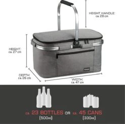 Bomoe Koeltas Picknickmand Opvouwbaar IceBreezer K47 - 47x27x26 Cm - 32 Liter- Perfect Voor Barbecues Of Boodschappen -Bo-Camp Verkoop 1200x1189 13