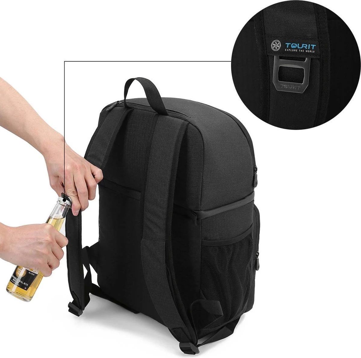 Koeltas Rugzak (28L) - Geschikt voor 16 Blikjes - Lunchtas voor Dames en Heren - Zwart Koeltas Rugzak (28L) - Geschikt Voor 16 Blikjes - Lunchtas Voor Dames En Heren - Zwart -Bo-Camp Verkoop 1200x1190 14