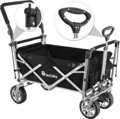 Tectake - Opvouwbare Bolderwagen Handkar Nico Zwart - 403549 -Bo-Camp Verkoop 1200x1191 18