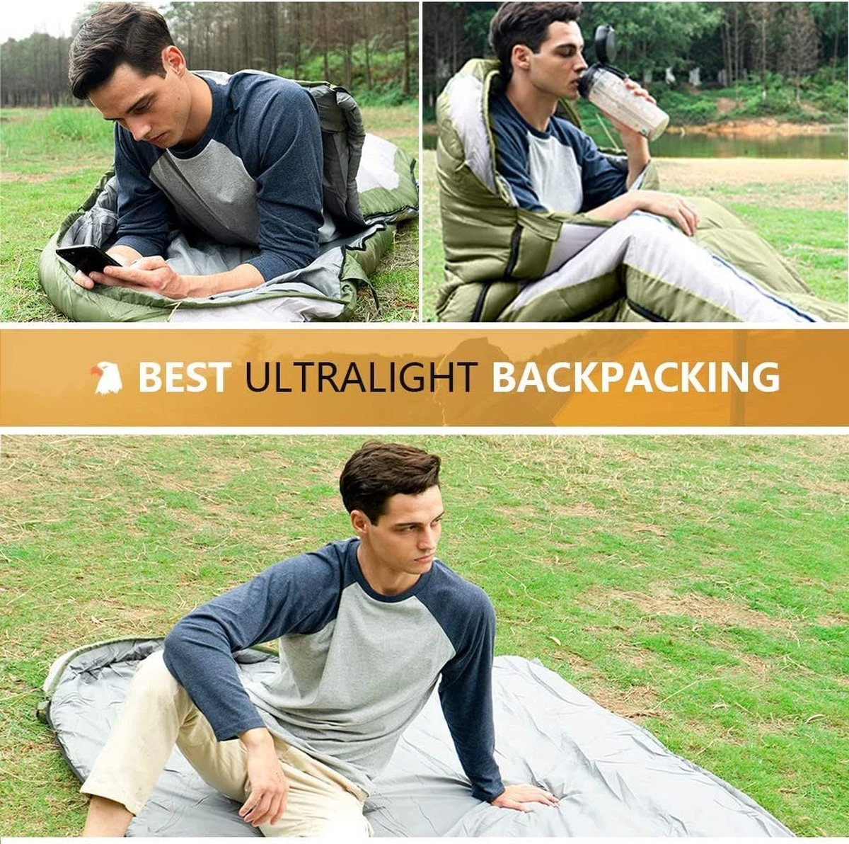 COVACURE 1.5/0.8kg Slaapzak, 3 seizoenen Ultra Warm & Lichtgewicht Slaapzak voor volwassenen, Envelop Compacte Outdoor Slaapzakken met Draagbare Compressie Tas voor Camping, Rugzakken, Wandelen... COVACURE 1.5/0.8kg Slaapzak, 3 Seizoenen Ultra Warm & Lichtgewicht Slaapzak Voor Volwassenen, Envelop Compacte Outdoor Slaapzakken Met Draagbare Compressie Tas Voor Camping, Rugzakken, Wandelen... -Bo-Camp Verkoop 1200x1192 2