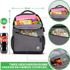 Brisby 4 Laags Geïsoleerde Koeltas Rugzak - 25 Liter - Met Handige Vakken Voor Bestek En Essentials - Waterafstotend Materiaal - Donkergrijs 3 Brisby 4 Laags Geïsoleerde Koeltas Rugzak - 25 Liter - Met Handige Vakken Voor Bestek En Essentials - Waterafstotend Materiaal - Donkergrijs -Bo-Camp Verkoop 1200x1196 24