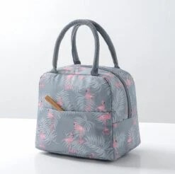 Koeltas - Lunchtas - Volwassenen En Kinderen - Compact & Handig: Zomer - Picknick -School - Lunch - Werk - Grijs Flamingo -Bo-Camp Verkoop 1200x1196 25