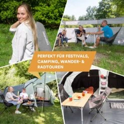 Skandika Campingstoel Compact SET – Campingstoelen – Campingstoel Tot 150 Kg Belastbaar - Kampeerstoel, Visstoel, Kleine Pakmaat, Opvouwbaar, Stabiel, Licht, Comfortabel Gepolsterd – Draagtas Meegeleverd – Vouwstoel – Kampeermeubelen – Grijs -Bo-Camp Verkoop 1200x1200 102