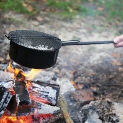 3BMT Popcorn Pan Voor Kampvuur - Met Popcorn Mais - Ook Voor BBQ -Bo-Camp Verkoop 1200x1200 1146