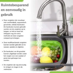 Buxibo - 3-Delige Keuken Vergiet Set Inklapbaar Groen/Grijs -Bo-Camp Verkoop 1200x1200 1159