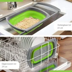 Buxibo - 3-Delige Keuken Vergiet Set Inklapbaar Groen/Grijs -Bo-Camp Verkoop 1200x1200 1169