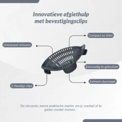 SensaHome- Siliconen Vergiet - Keuken Afgietdeksel - Afgiethulp - Siliconen - BPA Vrij - Grijs 3 SensaHome- Siliconen Vergiet - Keuken Afgietdeksel - Afgiethulp - Siliconen - BPA Vrij - Grijs -Bo-Camp Verkoop 1200x1200 1198