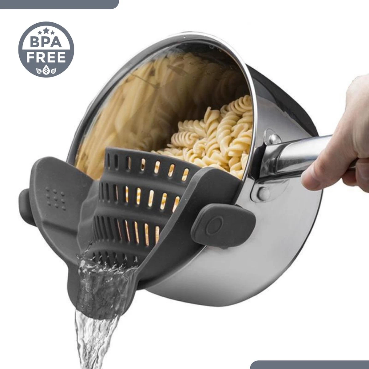 SensaHome- Siliconen Vergiet - Keuken Afgietdeksel - Afgiethulp - Siliconen - BPA Vrij - Grijs SensaHome- Siliconen Vergiet - Keuken Afgietdeksel - Afgiethulp - Siliconen - BPA Vrij - Grijs -Bo-Camp Verkoop 1200x1200 1203