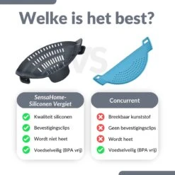 SensaHome- Siliconen Vergiet - Keuken Afgietdeksel - Afgiethulp - Siliconen - BPA Vrij - Grijs 10 SensaHome- Siliconen Vergiet - Keuken Afgietdeksel - Afgiethulp - Siliconen - BPA Vrij - Grijs -Bo-Camp Verkoop 1200x1200 1205