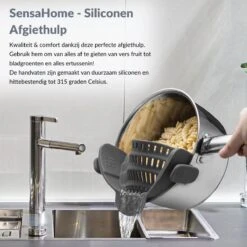 SensaHome- Siliconen Vergiet - Keuken Afgietdeksel - Afgiethulp - Siliconen - BPA Vrij - Grijs 11 SensaHome- Siliconen Vergiet - Keuken Afgietdeksel - Afgiethulp - Siliconen - BPA Vrij - Grijs -Bo-Camp Verkoop 1200x1200 1206