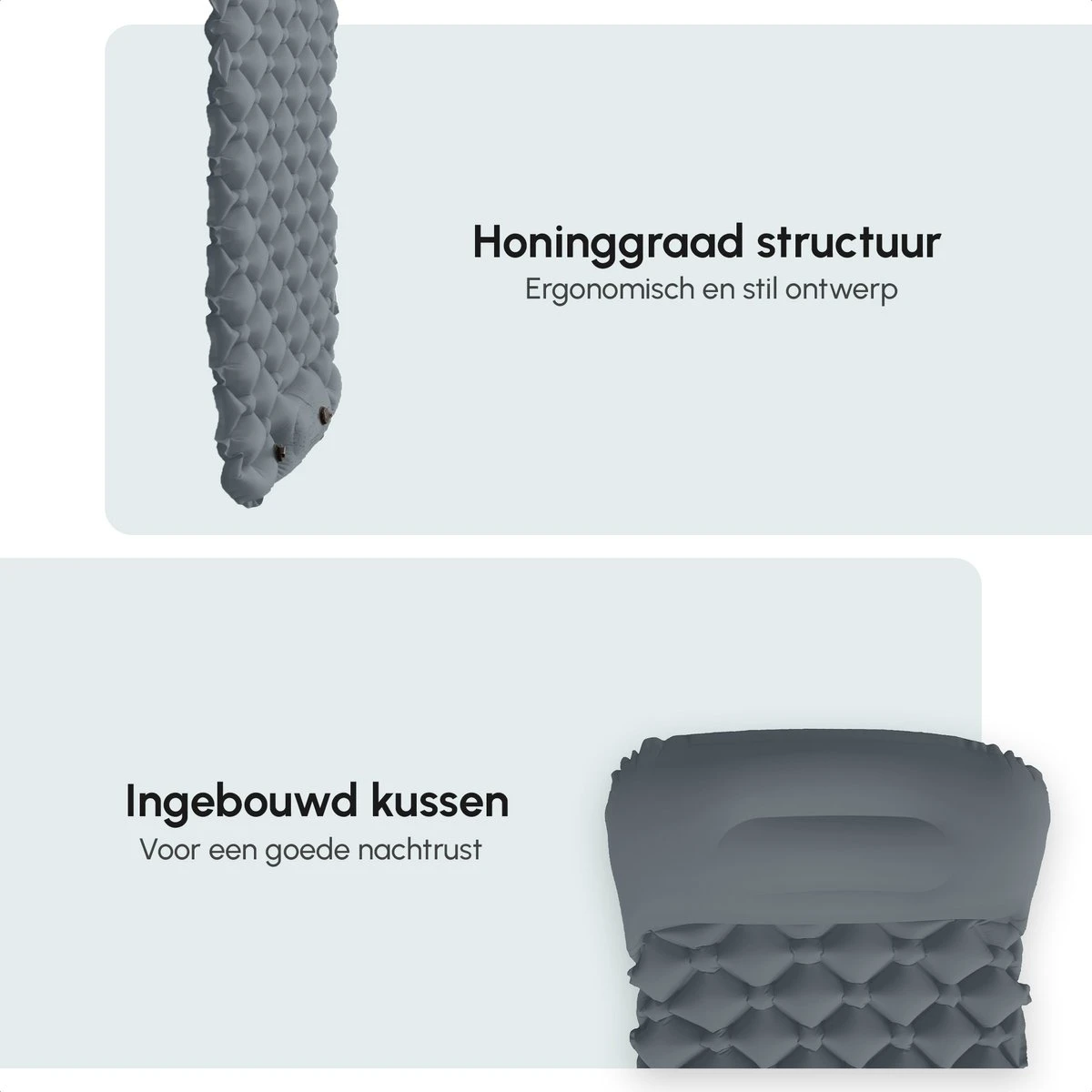 AirFeel opblaasbaar slaapmatje - Ingebouwde pomp en kussen - lichtgewicht - 196 x 60 x 6cm - Gray AirFeel Opblaasbaar Slaapmatje - Ingebouwde Pomp En Kussen - Lichtgewicht - 196 X 60 X 6cm - Gray -Bo-Camp Verkoop 1200x1200 1237