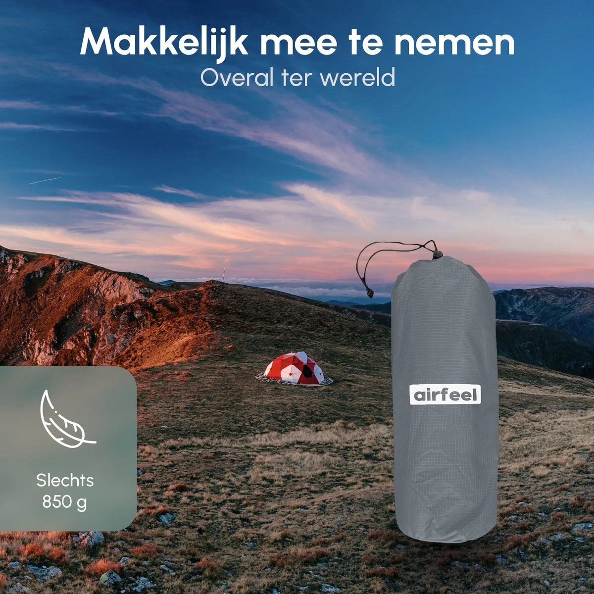 AirFeel opblaasbaar slaapmatje - Ingebouwde pomp en kussen - lichtgewicht - 196 x 60 x 6cm - Gray AirFeel Opblaasbaar Slaapmatje - Ingebouwde Pomp En Kussen - Lichtgewicht - 196 X 60 X 6cm - Gray -Bo-Camp Verkoop 1200x1200 1238