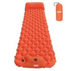 Campingwinkels 13 AirFeel Lichtgewicht Opsblaasbaar Slaapmatje - Ingebouwde Pomp En Kussen - 196 X 60 X 6 Cm - Orange