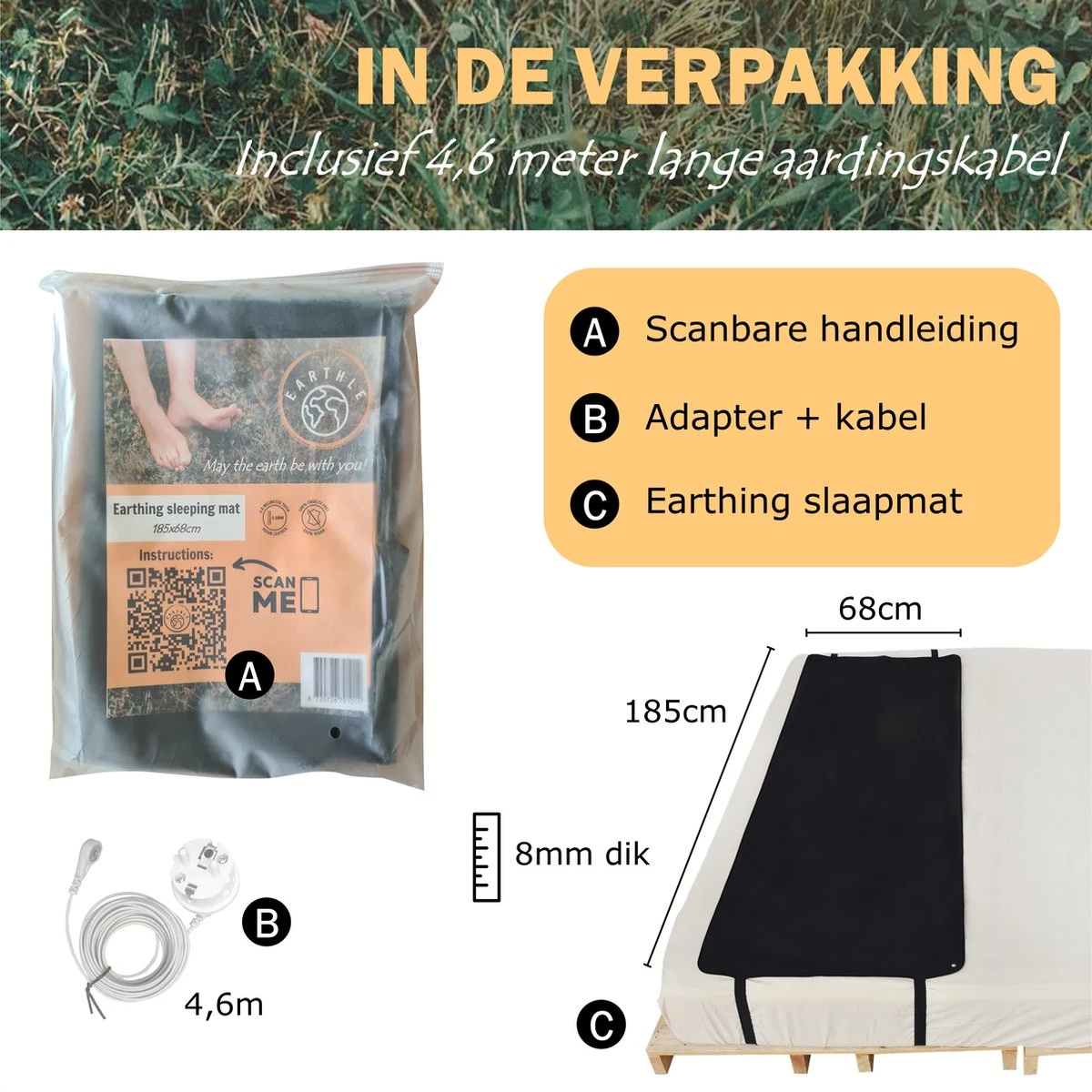 Earthle Earthing Slaapmat - Aardingsmat - Aarden - Earthing Mat - Aarding - Grounding Mat Earthle Earthing Slaapmat - Aardingsmat - Aarden - Earthing Mat - Aarding - Grounding Mat -Bo-Camp Verkoop 1200x1200 1292
